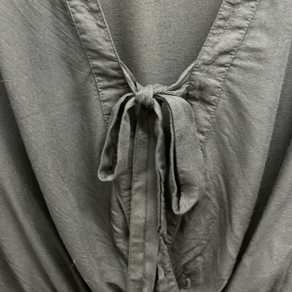 Free People Call Me Later Ruffles Tie Front Bodysuit L Blouse - Picture 3 of 7